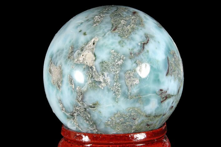 Polished Larimar Sphere - Dominican Republic #168139